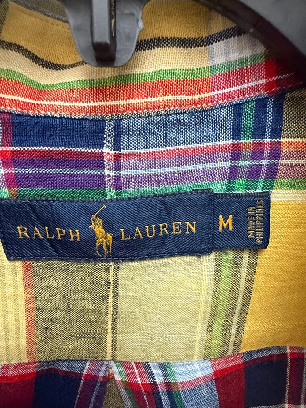 Ralph Lauren Multicolor Yellow Plaid Short-Sleeve Button-Down Shirt
